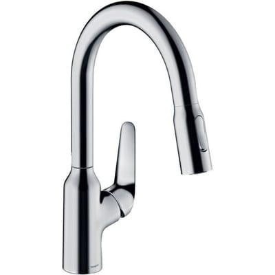 hansgrohe Focus M42 - Keukenmengkraan - Ééngreeps bediening - 180mm - Uittrekbare vuistdouche - Chroom