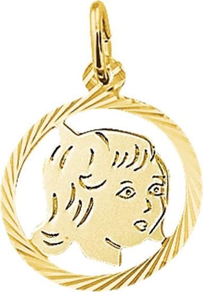 The Jewelry Collection Bedel Meisje Gediamanteerd - Geelgoud (14 Krt.)