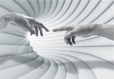 Fotobehangkoning - Behang - Vliesbehang - Fotobehang - Touch of the Light - 150 x 105 cm