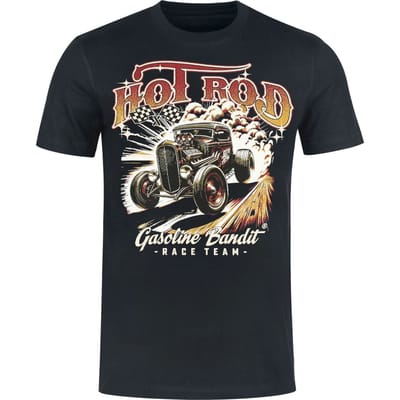 Gasoline Bandit T-shirt - Hot Rod - M - voor Mannen - zwart