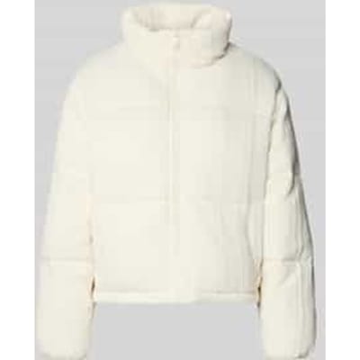 Gewatteerd jack met opstaande kraag en labelstitching