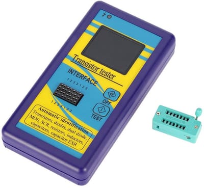 Multifunctionele transistortester voor diode, weerstand, ESR, en capaciteit met LCR-meetinstrument