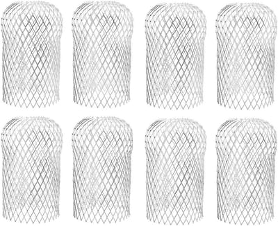 Dakgoot Bescherming - Bladzeef Regenpijp - Voorkom Verstoppingen - Uitbreidbaar Ontwerp - 12 x 17 cm - Zilver