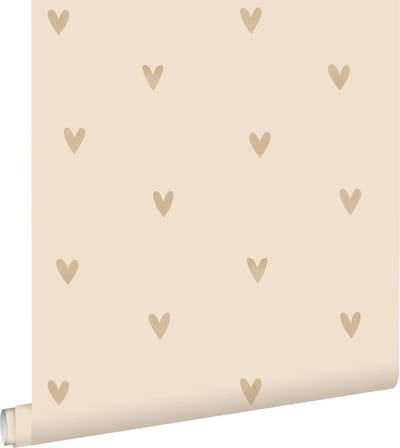 ESTAhome behang hartjes beige - 53 cm x 10.05 m - 139769