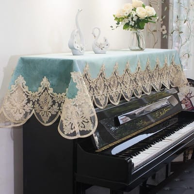 Moderne Verdikte Kant Pianobankhoes Licht Luxe Stofdichte Pianohoes Doek Mooie Huisdecoratie Pianohoes Keyboard cover28x180