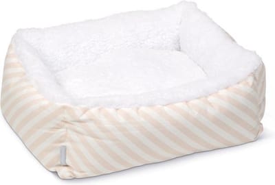 Beeztees Puppy Nappy - Puppymand - Hondenmand - Mand voor puppy - Roze/Wit - 50x42x18 cm