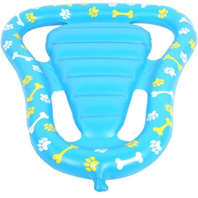 Bouée Flottante pour Animaux de Compagnie PVC Épaissi Été Bouée de Piscine pour Chien Radeau Gonflable Outils Amusants pour l'Eau pour Animaux de Compagnie blue