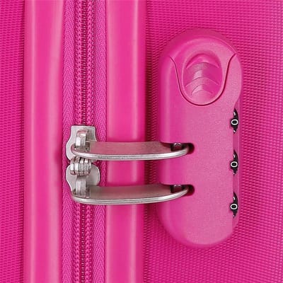 Reiskoffer Meisjes Klein Inclusief Make-up Tasje Fuchsiakleurig