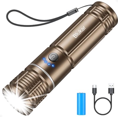 Oplaadbare mini LED-zaklamp 2000 lumen - Waterdichte zaklamp met 5 lichtmodi voor outdoor en noodgevallen