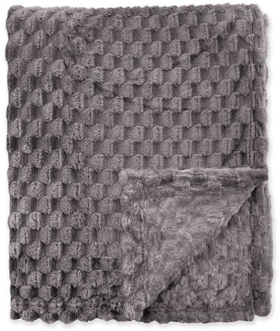 Byrklund Plaid Fluffy Dots - 130x160 - 100% Polyester - Antraciet