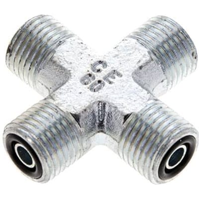 UNF 9/16''-18 Buitendraad Verzinkt Stalen Kruissok ORFS 630 Bar - Hydrauliek - FL4X-M-EZ-009U