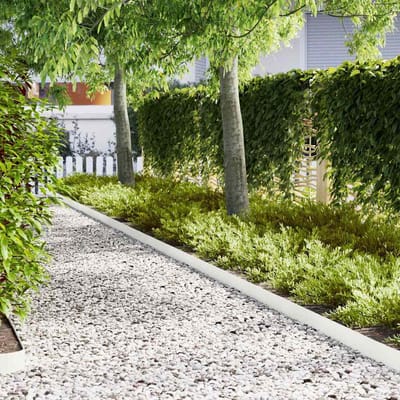 vidaXL - Grasafscherming - 10 - st - 100 - x - 0,05 - x - 15 - cm - Koud - Gewalst - Staal - Wit