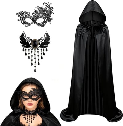 Hooded Lange Cape voor Kinderen - Halloween Vampier Cape, Unisex Kostuum Accessoires, Velours Cosplay en Verkleedkleding