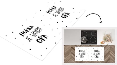 Keukenloper - Loper keuken - Spreuken - 'Hoera je wordt opa' - Spreuken - 120x60 cm - Keukenloper vinyl