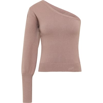 Faina Gebreide trui Dames donker taupe