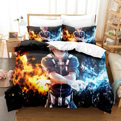 Nieuwe My hero academia Beddengoed Set Eenpersoons Twijfelaar Volledig Queen King Size Kawaii Bed Set Volwassene Kind Slaapkamer Dekbedovertrek Sets 3D Anime AU Queen 210x210cm