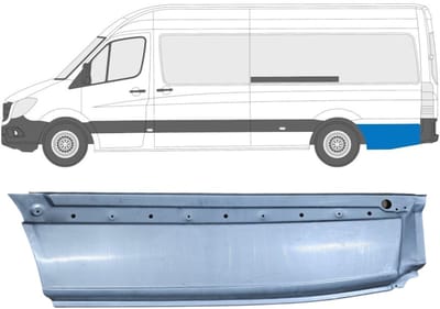 Reparatiepaneel achterspatbord voor Mercedes Sprinter 2006-2018 / Links