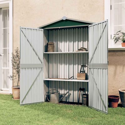 vidaXL - Tuinschuur - 116x45x175 - cm - gegalvaniseerd - staal - groen