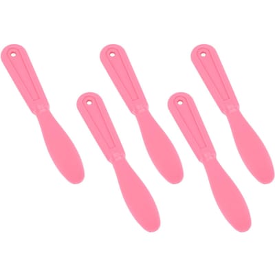 5 STUKS Plamuurspatel Plastic Ergonomisch Ontwerp Gemakkelijk te Reinigen Slijtvast Mengspatel rozerode kleur