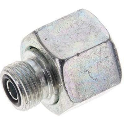 UNS 1''-14 x UN 11/16''-16 M/F Verzinkt Stalen Neusstuk ORFS 400 Bar - Hydrauliek - FL2S-MF-EZ-100U-011U-O