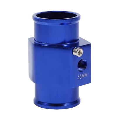 Dailygoods - Water Temperatuur Sensor Adapter - Temperatuurmeting - Blauw - Radiator Slang Adapter - Geschikt voor 36 mm ID slang - Hoogwaardige kwali...