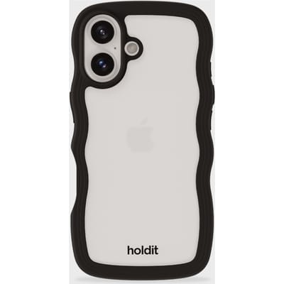 Phone Case Wavy Black/Transparent iPhone 16 Plus