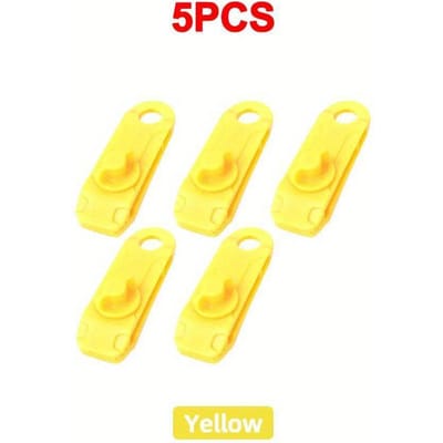 5 STuks Tent Luifel Clip Buiten Windtouw Herbruikbare Klemmen Luifel Zeil Gesp Kamperen Bergbeklimmen Schuilplaatsen Accessoires geel