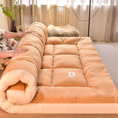 Opvouwbare Matras - Vloer Bed - Comfortabel Slapen - Huidvriendelijke Stof - 120x200cm - Vleeskleur