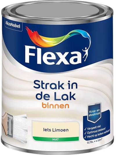 Flexa - Strak In De Lak Binnenlak Mat - Iets Limoen - Mengverf - 750 Ml