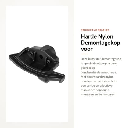 Dailygoods- Bandenwisselaarkop Glad - Kunststof Demontagekop - Zware Nylon Beugel - Krasbestendig - Veilig voor Delicate Wielen - Hoogwaardige Constructie