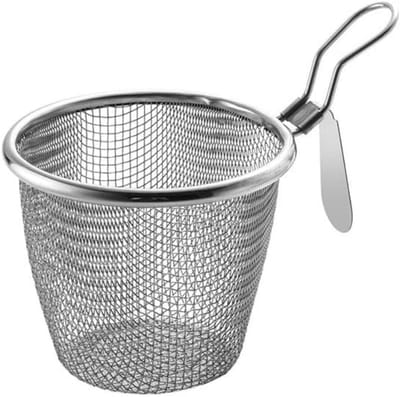 RVS Pastazeef - Fijnmazig - Met Handgreep - Voor Pasta, Knoedels en Voedsel