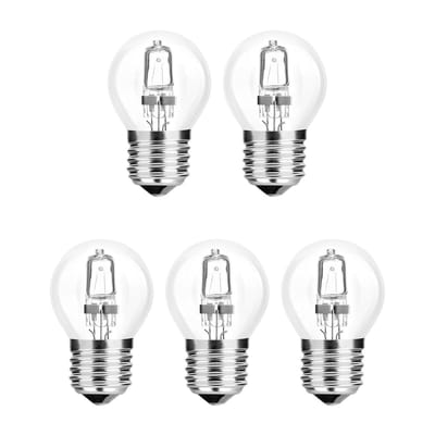 Modee E27 Halogeen Lamp Dimbaar 28W ECO - 370lm - 2700K - Warm Wit - ECO Halogeen Globe Mini P45 - 5 stuks