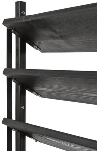 Flex fence draaibare lamellen - 165 cm - zwart RVS - 2 stuks