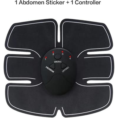 EMS Buikspierstimulator Draagbare Fitness Workout Apparatuur voor Mannen Vrouwen Thuis Kantoor Apparatuur Intelligente Spierversterker zwart