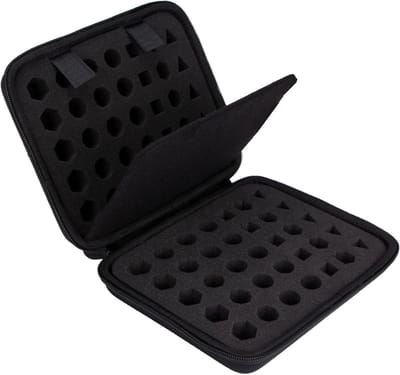 Hard Carrying Case voor DND Dobbelstenen Set - Polyhedrale DND Dobbelstenen Bescherming en Opslag, Zwart
