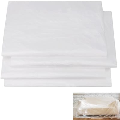 Dailygoods- Stofvellen 4-pack - Waterdichte Folie - Scheurbestendig - Herbruikbaar - Lichtgewicht - 4 x 5m - Afdekzeil
