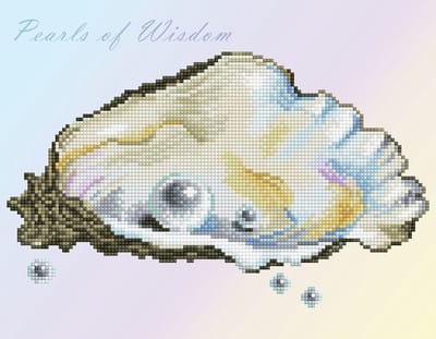 Diamond Painting Volwassenen - Ronde Steentjes - Volledig Pakket - Hobby - Diamond Dotz® - DD5.070 - Parels van wijsheid 35 x 27cm