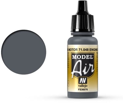 Vallejo Hobbyverf Acrylverf - 71048 Model Air Engine Grey - Acryl Verf flesje - 17 ml