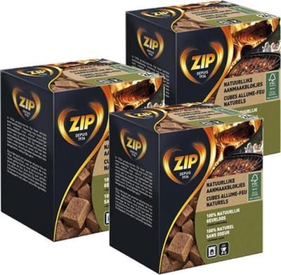 ZIP Natuurlijke Aanmaakblokjes - 3 x 48 stuks (144 stuks)