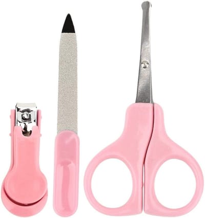3 in 1 Baby Nagelknipper Set voor Babyverzorging, Manicure Kit met Nagelschaar, Nagelvijl en Knipper voor Pasgeborenen en Peuters, Ideaal voor het Verzorging van Vingernagels en Teennagels