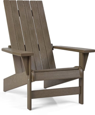 Keter Montauk Adirondack Premium Tuinstoel - 88,9x71,76x93,35cm - Gerecycled Hoogwaardig HDPE kunststof - Bruin