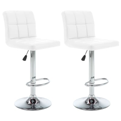 vidaXL - Barstoelen - 2 - st - kunstleer - wit
