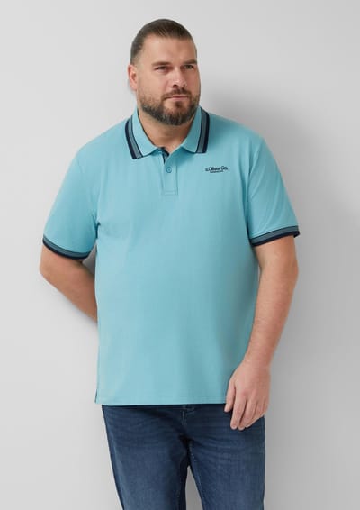 s.Oliver - male - Piqué poloshirt met contrasterende details