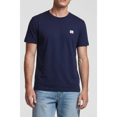 Calvin Klein Ss Badge 30s Jersey Maritime Blue Taglia: S | Magliette basic Outlet | Uomo | Blu