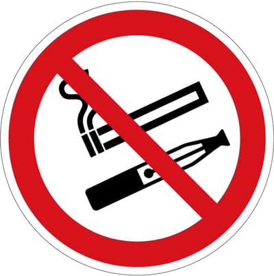Niet vapen en roken verbodsbord | gecoat dibond materiaal | 10 cm