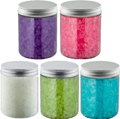 Claudius Badzout - 300 gram - set van 5 verschillende geuren - Aluminium Deksel - Relaxing Moment, Eucalyptus, Opium, Lavendel en Rozen