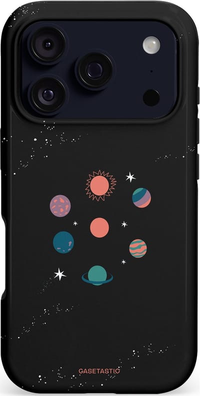 Casetastic hoesje geschikt voor Apple iPhone 17 Pro - MagSafe - Dubbellaagse bescherming - Universum familie - Fashion Case - Zwart