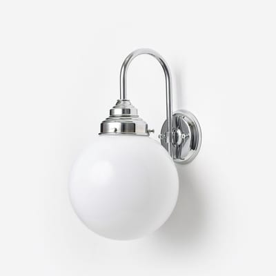 Wandlamp Bol Ø 20 Meander Chroom - Art Deco Trade