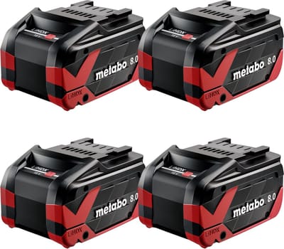 Metabo 4x LiHDX accupack 18 V 8.0 Ah CAS Li-Ion accu ( 4x 624975000 )