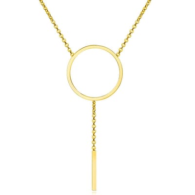Dames ketting Cilla Jewels Edelstaal verguldkleurig Cirkel Staaf